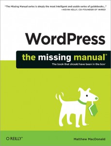 Book cover: WordPress - the missing manual